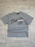 Vintage Y2K Billabong spell out t-shirt, grey, size M - front graphic