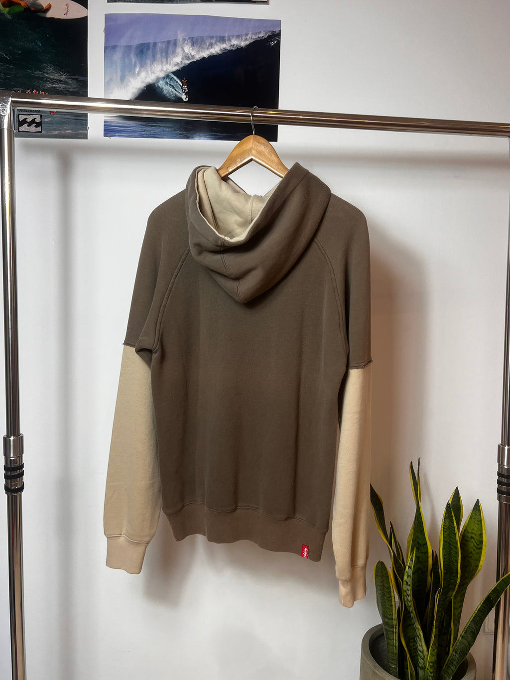 Billabong Hoodie Brown/Cream Y2K (S)  *DEADSTOCK