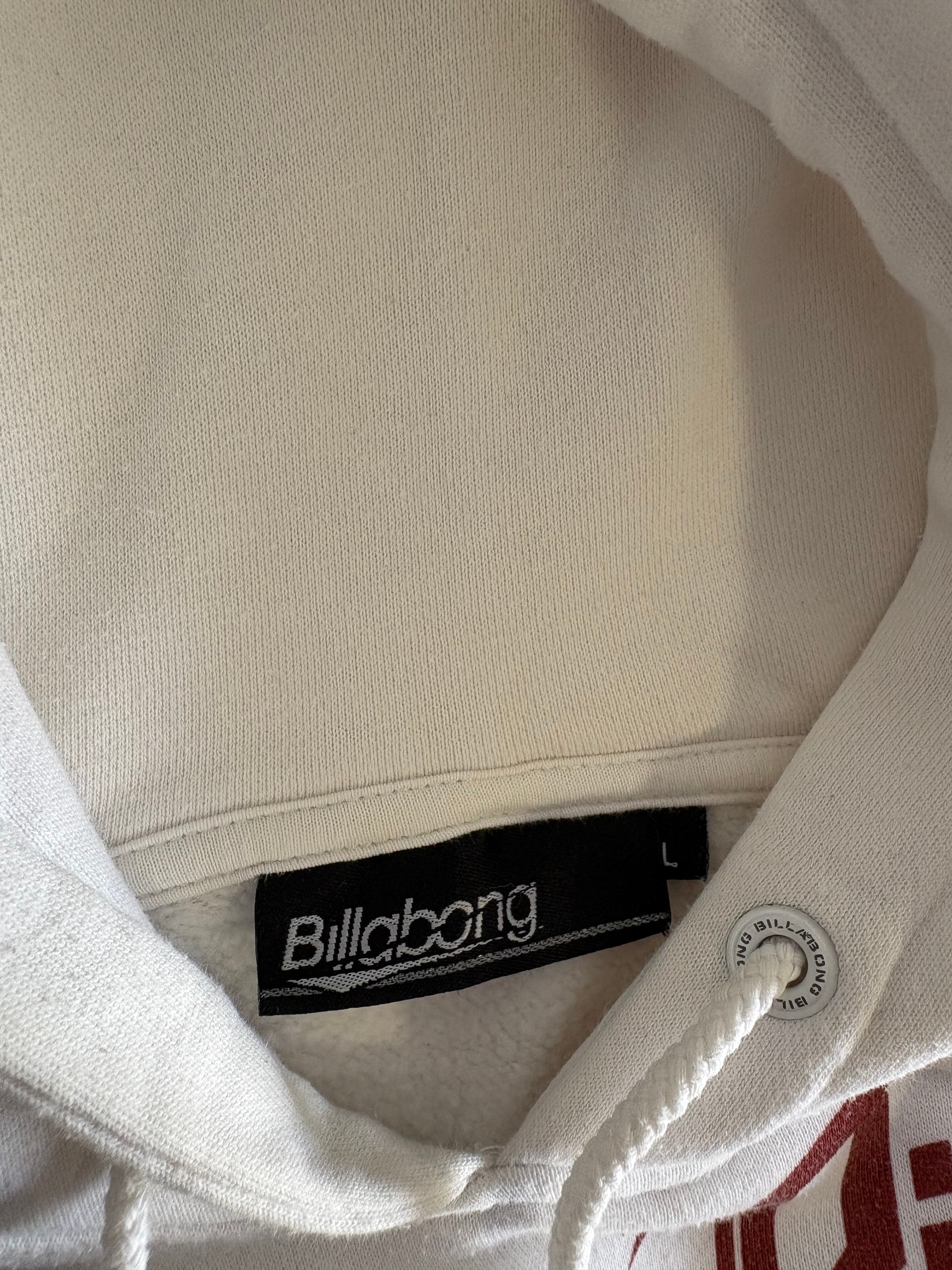 2000’S Billabong Hoodie White Graphic Y2K Surf (L)