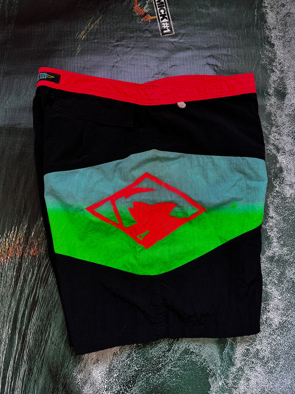 80s Gotcha vintage boardshorts brand new waist 34 — ultra rare deadstock surf — Backwash VTG