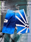 Y2K Billabong Andy Irons boardshorts blue/white size 32 – front view