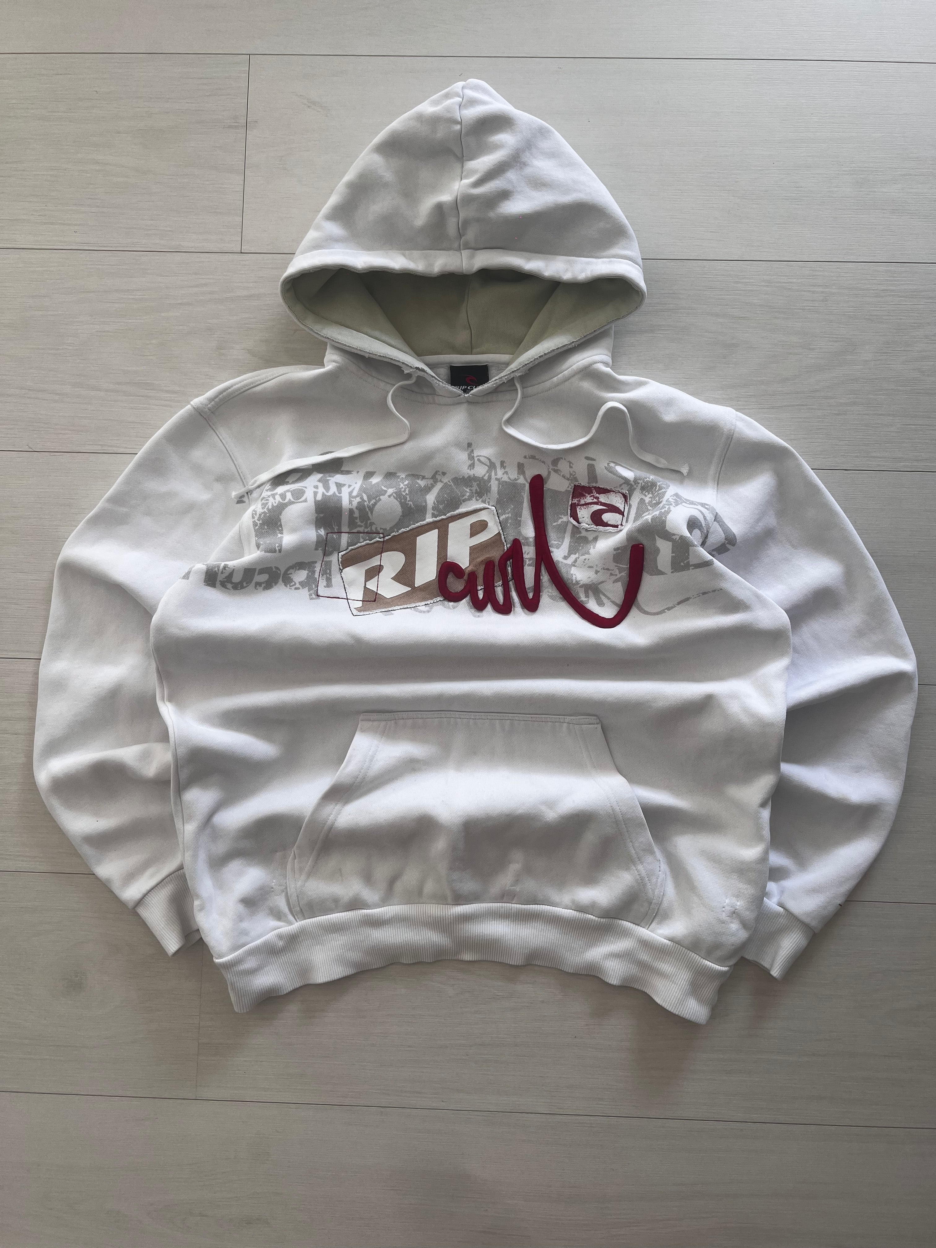 Y2K Rip Curl sweatshirt front logo — authentic vintage surfwear