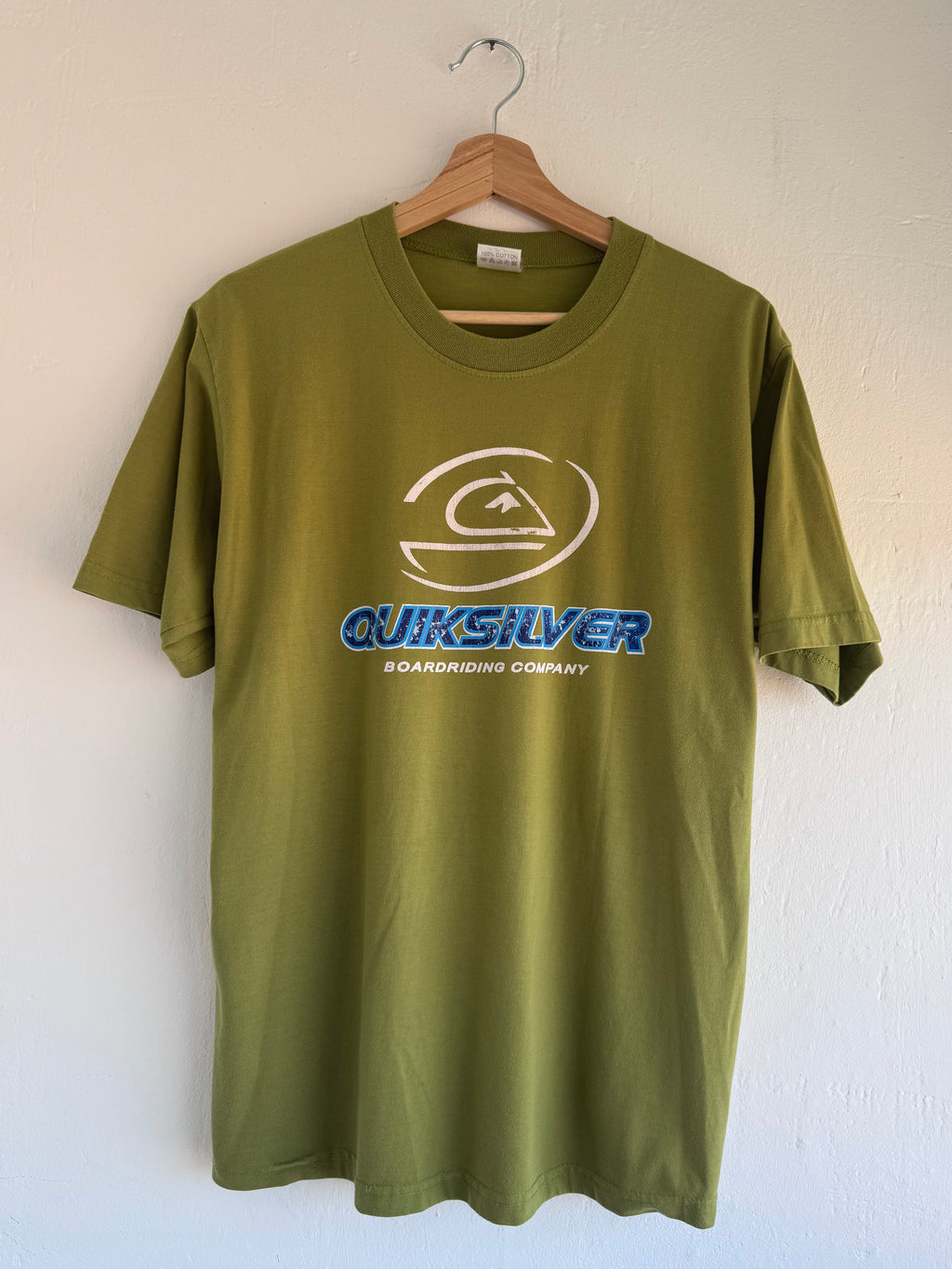 90s Quiksilver t-shirt green size L – front view