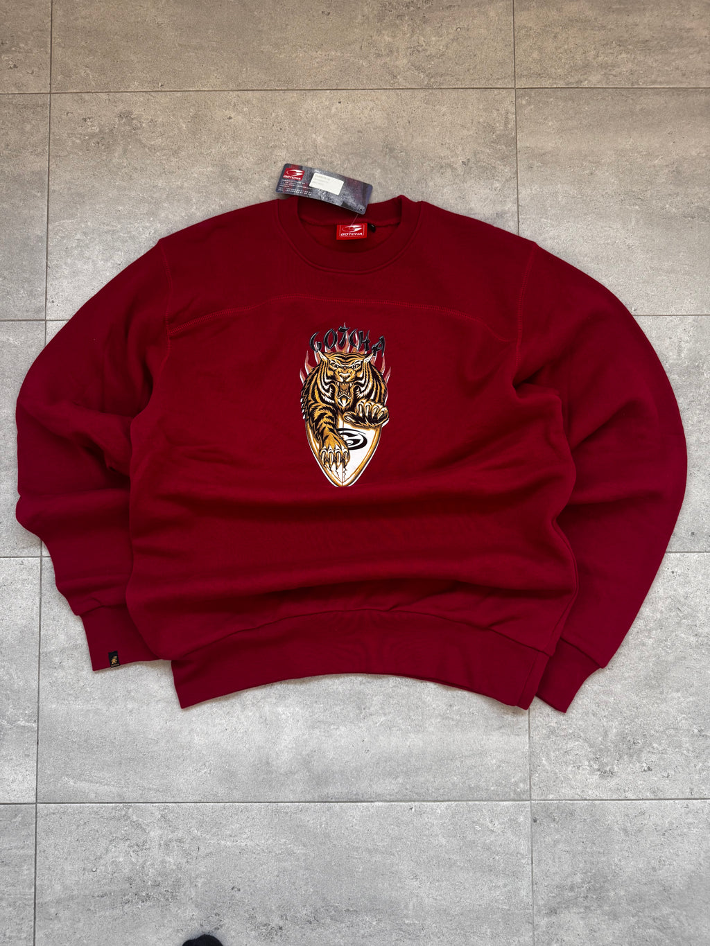 90s Gotcha sweatshirt brand new front logo — NWT deadstock vintage surfwear