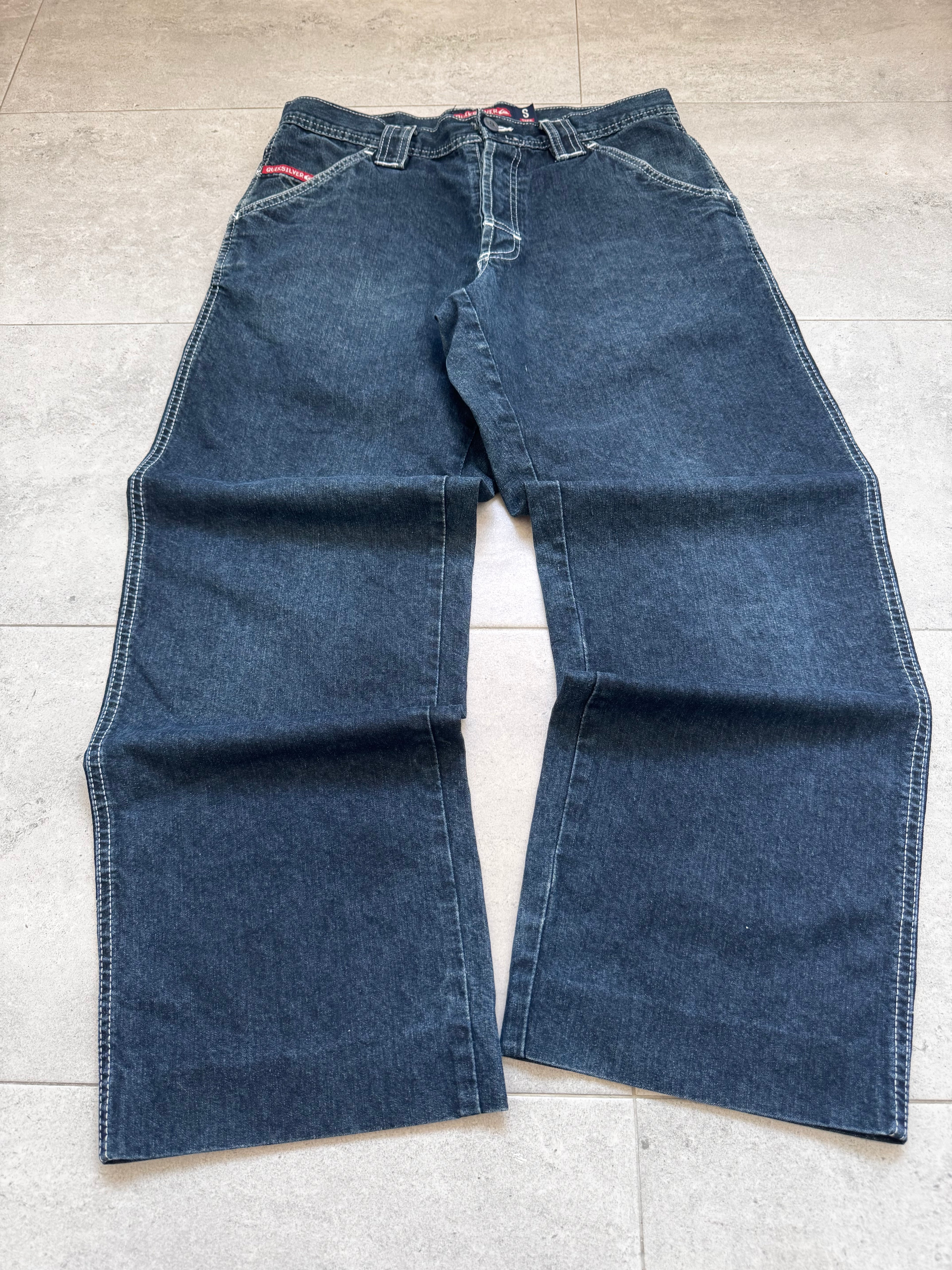 2000s Quiksilver vintage baggy jeans size S — rare surf brand denim — Backwash VTG