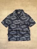 Y2K Maui and Sons shirt in navy and blue, size S, vintage surf and skate - front view