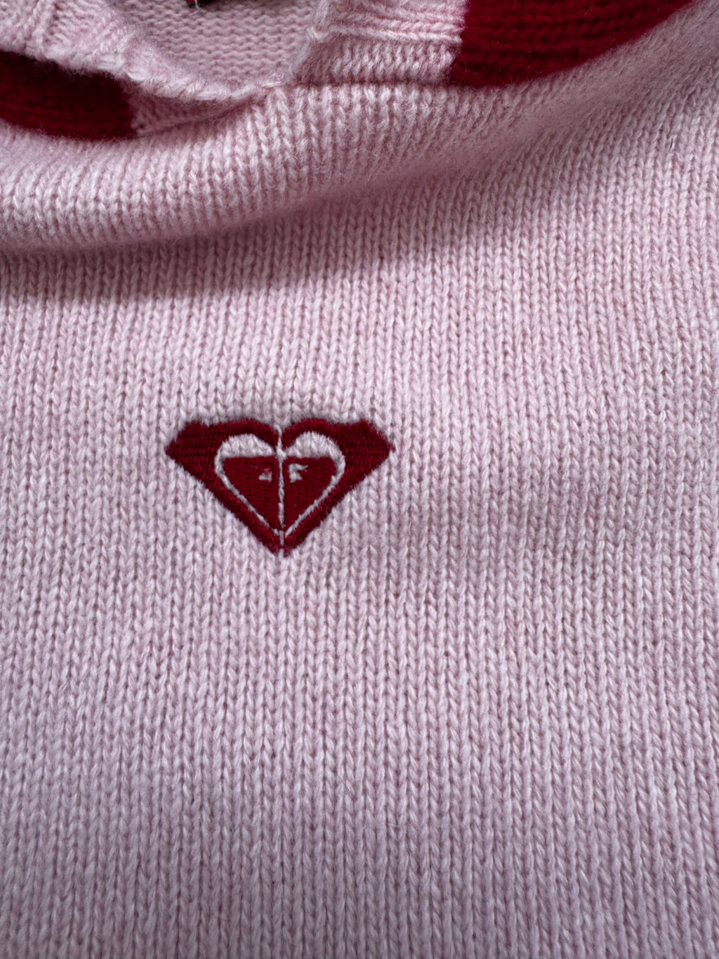 Vintage Y2K Roxy sweatshirt in pink, back view