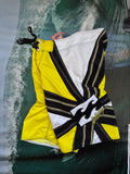 Y2K Billabong Andy Irons boardshorts yellow/black/white size 30 – front view