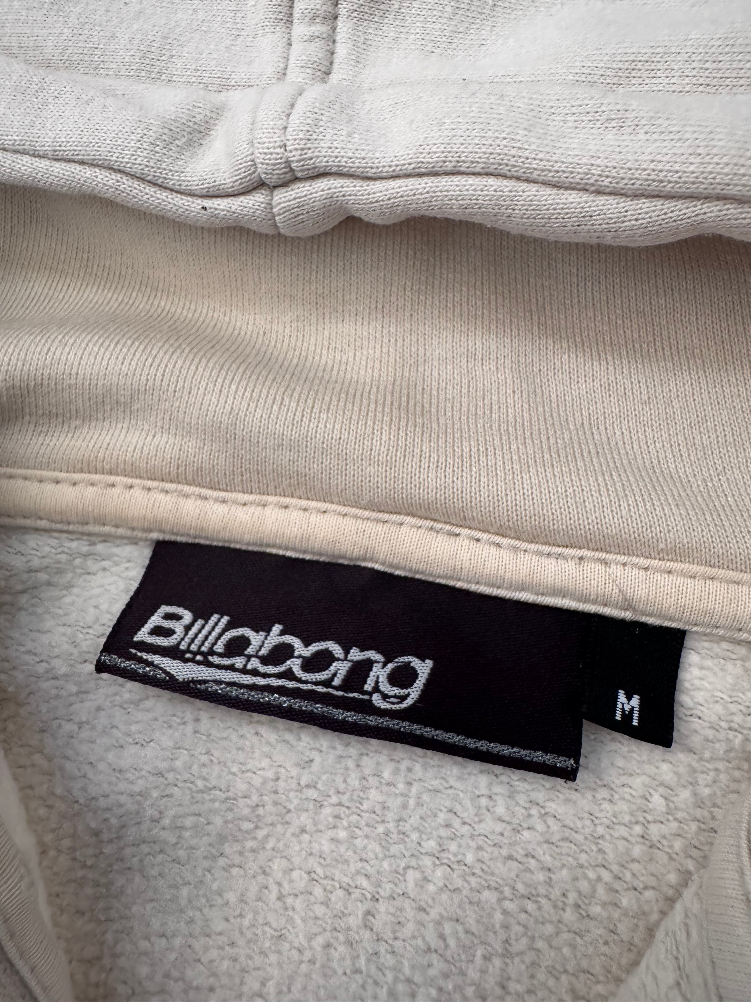 2007 Billabong Pipe Masters hoodie in white and beige, size M, collectable surf sweatshirt - detail view