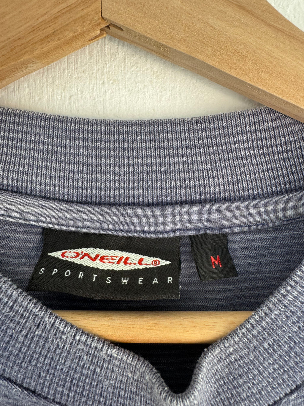 90s O'Neill t-shirt blue grey – detail view