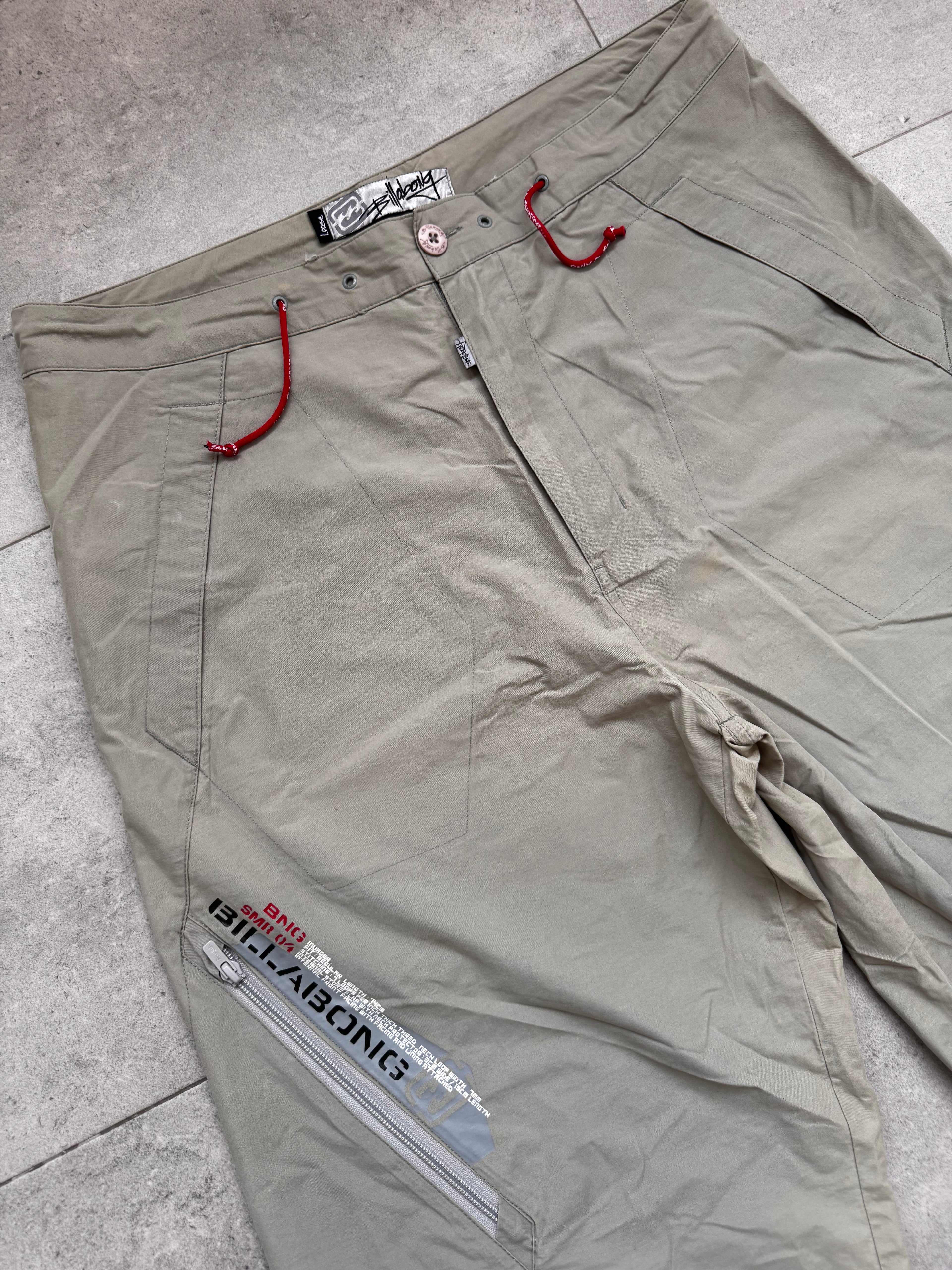 Y2K Billabong shorts front — rare vintage surf brand