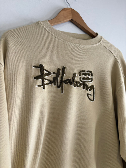 2000’S Billabong Crewneck Beige Embroidered Logo (M)