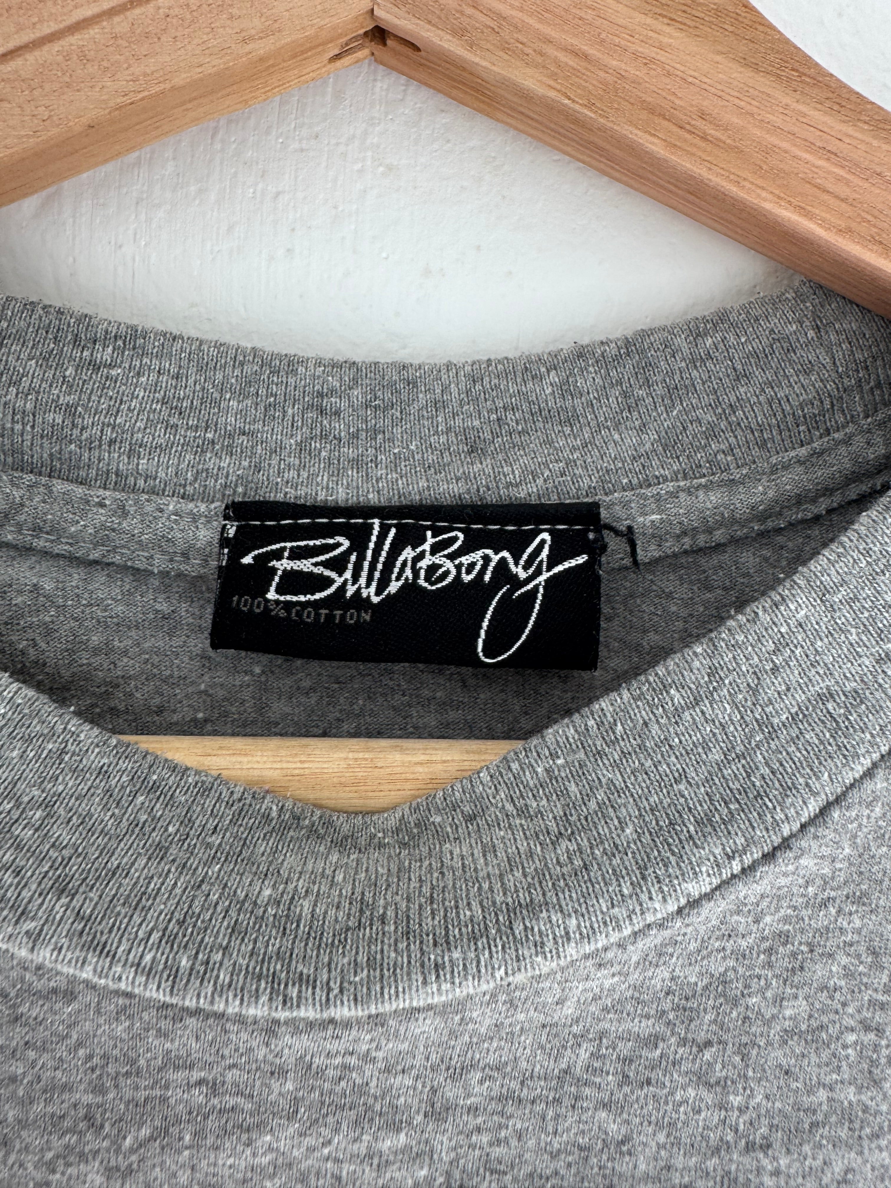 Y2K Billabong t-shirt grey size M – close-up
