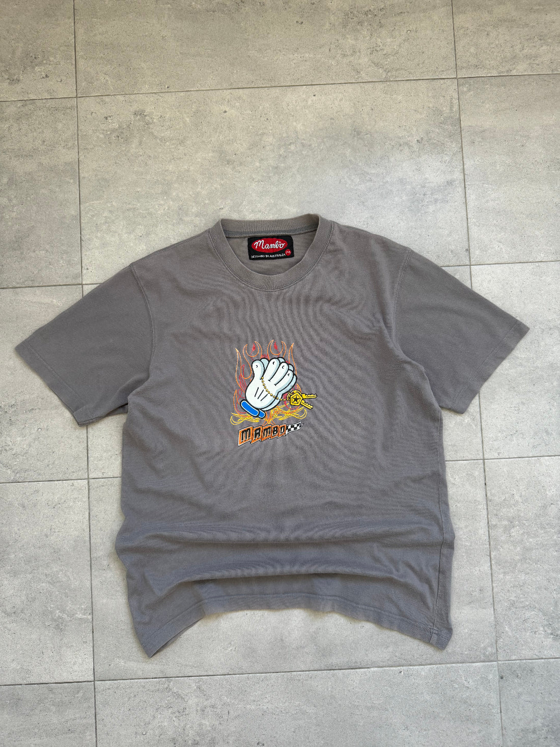 Vintage 2000 Mambo Australia graphic t-shirt, grey, size M - back