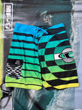 Y2K O'Neill John John Florence boardshorts blue/green/black size 33 – front view