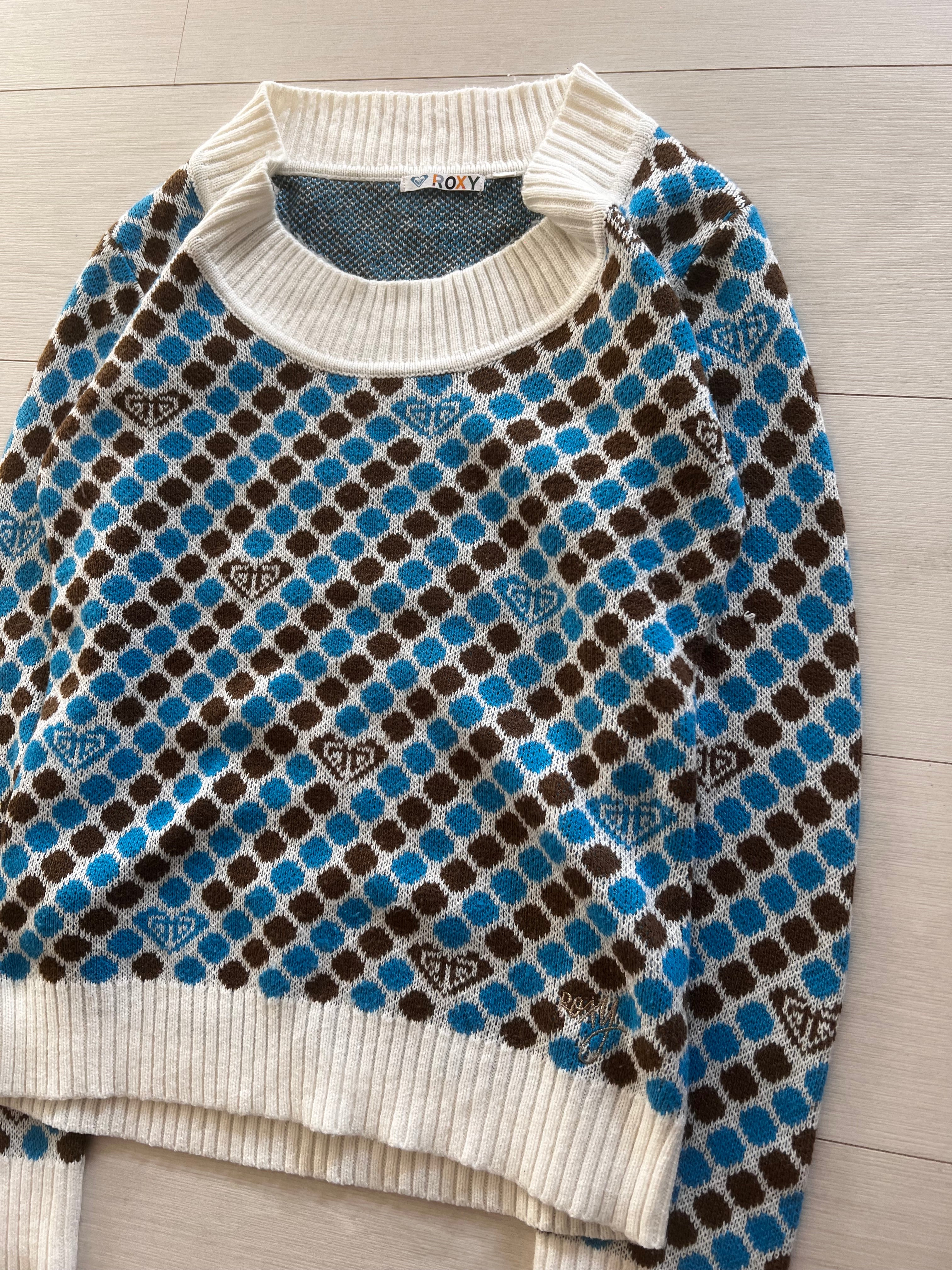 Y2K Roxy Knit Sweatshirt (L)