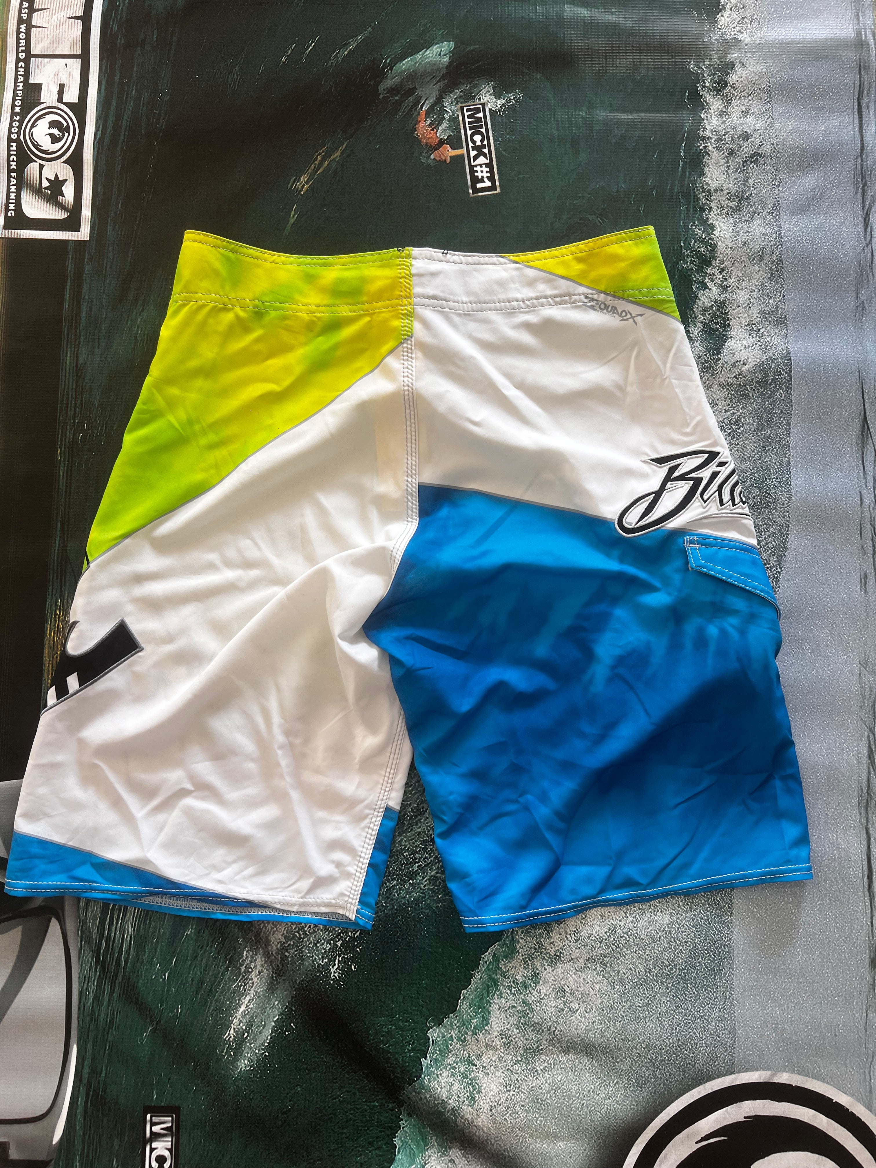 Y2K Billabong Andy Irons Airlite boardshorts back detail — rare signature series